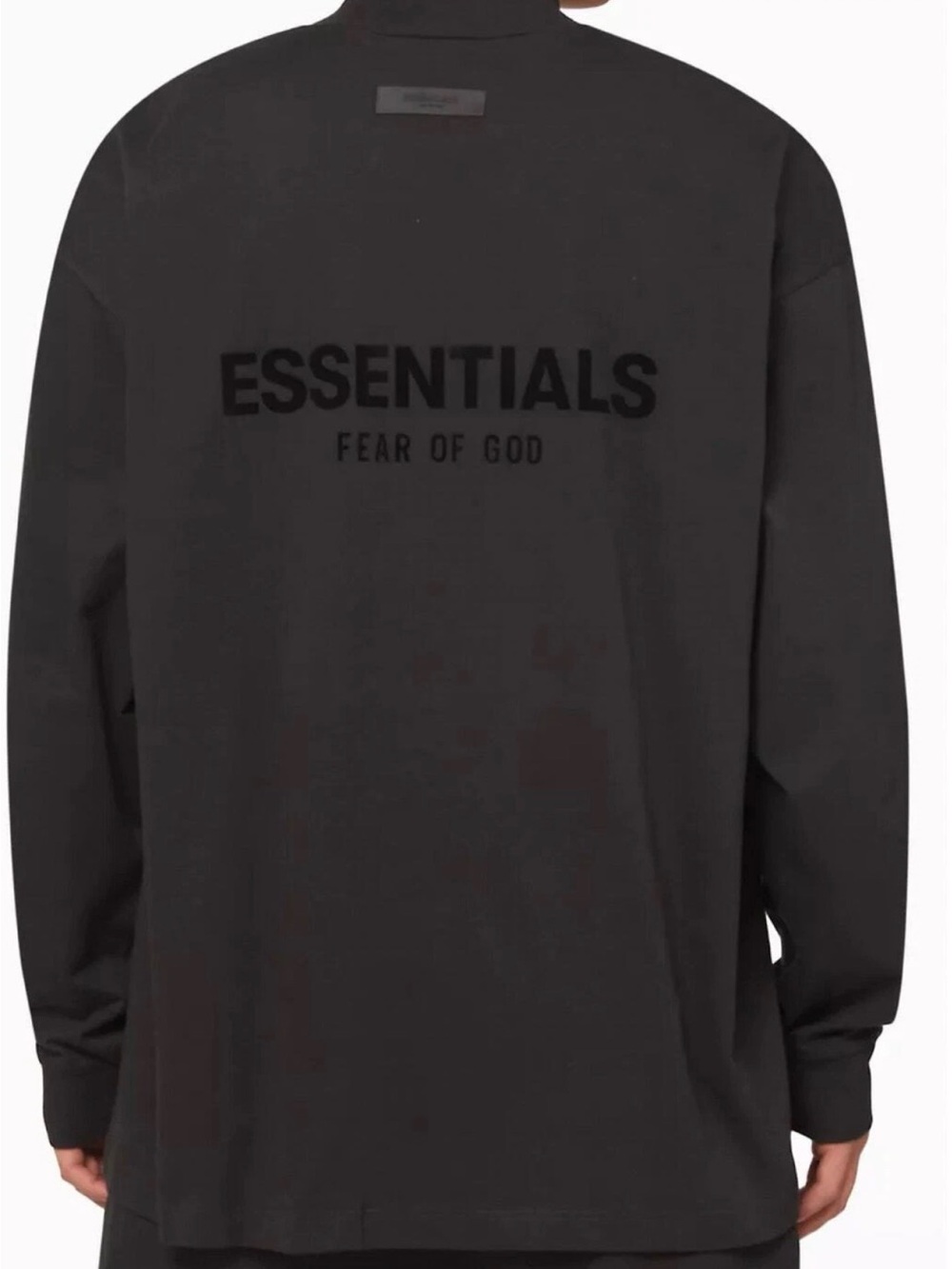 Fear of God ESSENTIALS Black Long-Sleeve Logo Tee